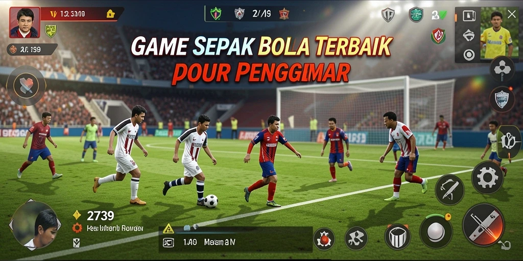 Tampilan menarik dari gameplay di <strong>2739</strong> yang penuh aksi sepak bola.