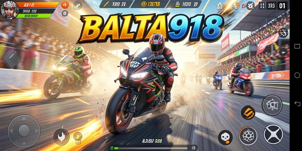 Gameplay ASIA918 dengan balapan motor yang seru dan grafis memukau.