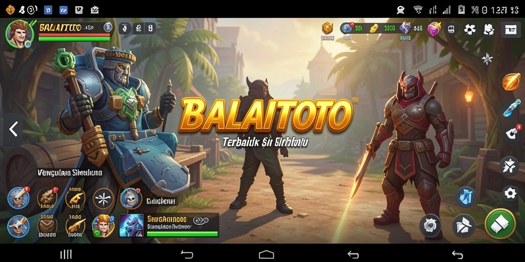 Tampilan gameplay BALAITOTO yang penuh warna dan interaktif.