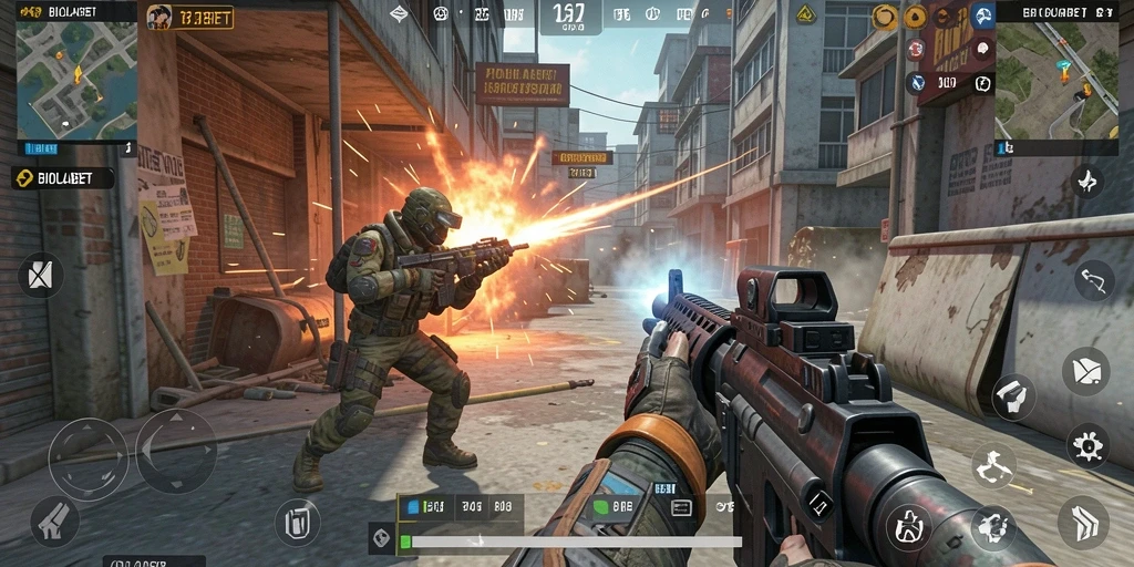 Tampilan gameplay BIOLABET yang mendebarkan dan penuh aksi.