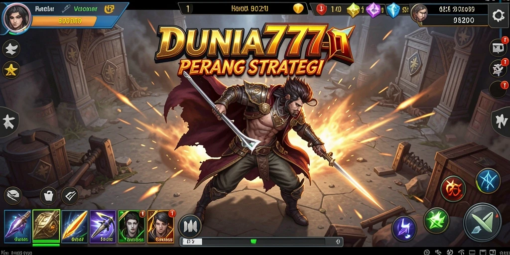 Tampilan gameplay menegangkan dan strategi yang mendalam di DUNIA777.
