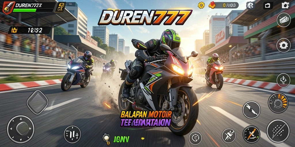 Gameplay DUREN777 yang menegangkan di lintasan balapan.