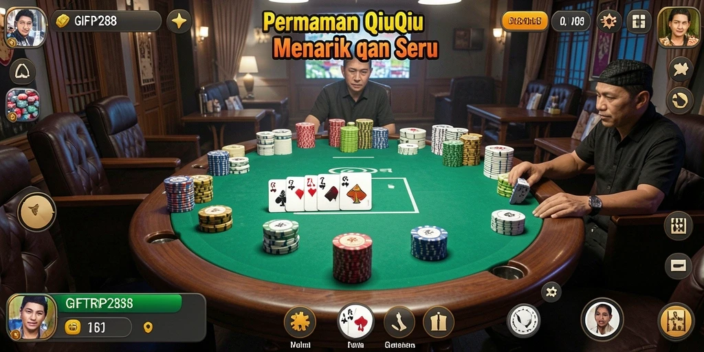 Tampilan gameplay QiuQiu yang seru di GIFTRP288.