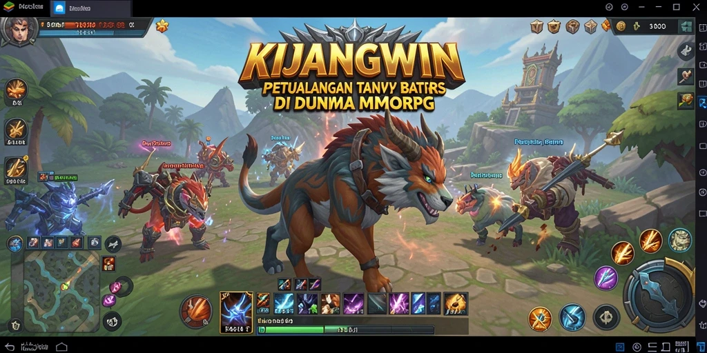 Gameplay seru di KIJANGWIN yang menampilkan pertarungan epik.