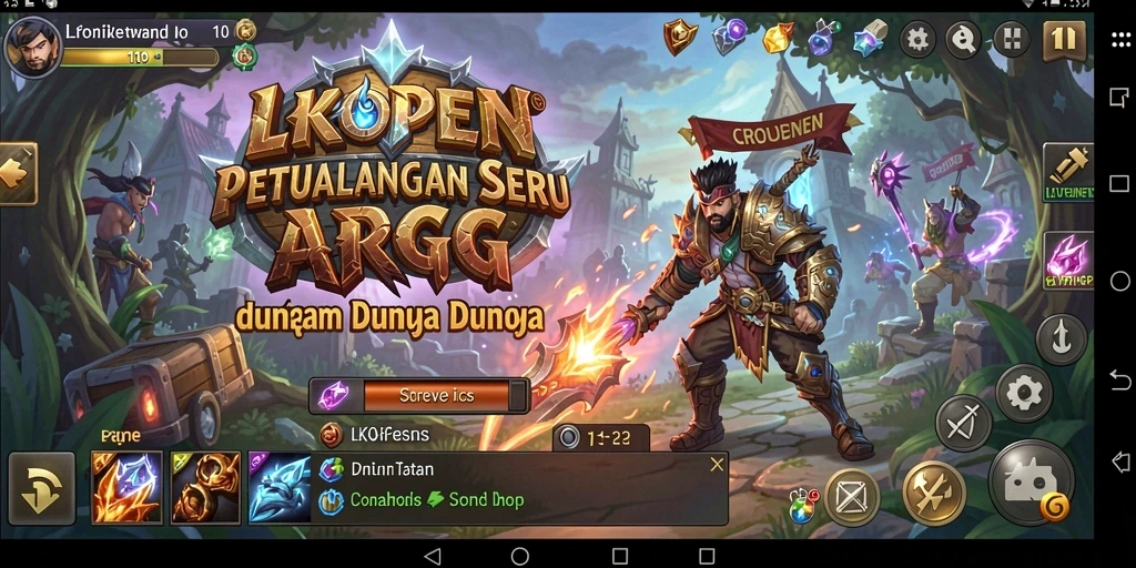 Tangkapan layar gameplay LKOPEN yang menunjukkan aksi pertempuran epik.