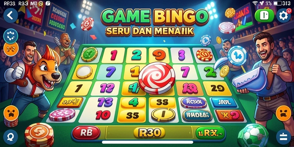 Screenshot utama RR33 menunjukkan gameplay Bingo yang seru dan interaktif.