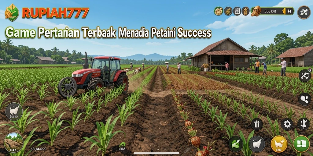 Screenshot gameplay menunjukkan aktivitas bertani di RUPIAH777 dengan grafis yang menarik.