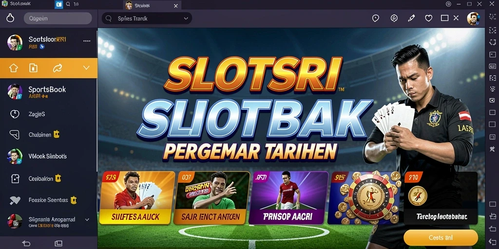 Screenshot gameplay SLOTSRI menampilkan berbagai opsi taruhan olahraga.