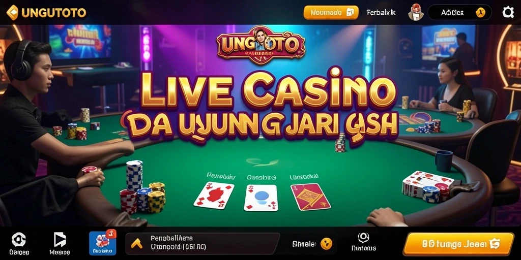 Screenshot gameplay Live Casino dari UNGUTOTO yang seru dan mendebarkan.